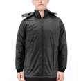 thumbnail image 1 of Boy's Water Resistant Fleece Lined Removable Hood Quilted Puffer Jacket (Black, L (14/16)), 1 of 3