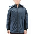 thumbnail image 1 of Boy's Water Resistant Fleece Lined Removable Hood Quilted Puffer Jacket (Navy, M (10/12)), 1 of 3