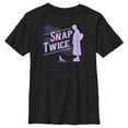 thumbnail image 1 of Boy's Wednesday Thing Snap Twice  Graphic Tee Black X Large, 1 of 5