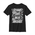 thumbnail image 1 of Boy's Where's Waldo Stand Out in a Crowd  Graphic Tee Black Medium, 1 of 4