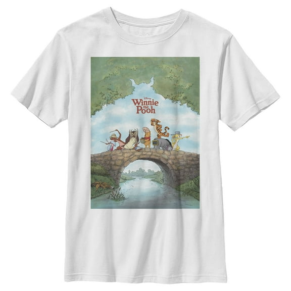Boy's Winnie the Pooh Adventure Poster  Graphic Tee White Large