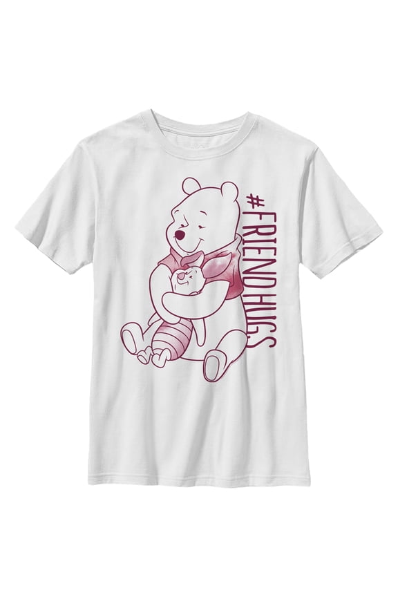 Boy's Winnie the Pooh Friend Hugs Graphic Tee White Large