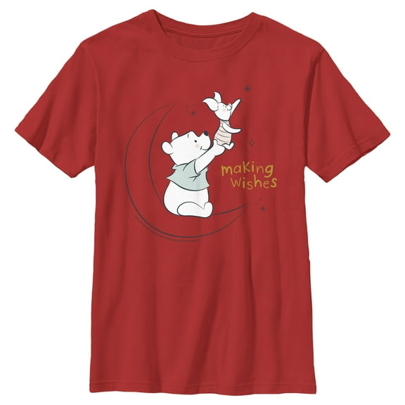 Boy's Winnie the Pooh Making Wishes  Graphic Tee Red X Small