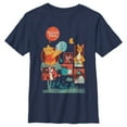 thumbnail image 1 of Boy's Winnie the Pooh Retro Character Panels  Graphic Tee Navy Blue Medium, 1 of 4