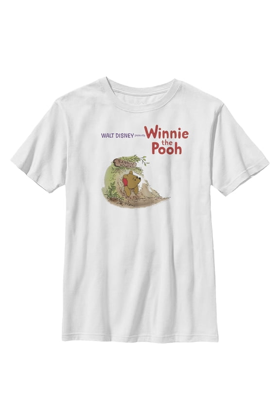 Boy's Winnie the Pooh Stuck in Rabbit's House Graphic Tee White X Small