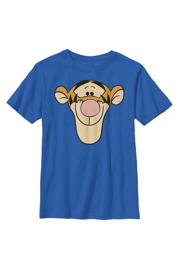 Boy's Winnie the Pooh Tigger Big Face Graphic Tee Royal Blue Small