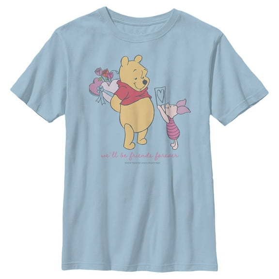 Boy's Winnie the Pooh We'll Be Friends Forever Piglet  Graphic Tee Light Blue Medium