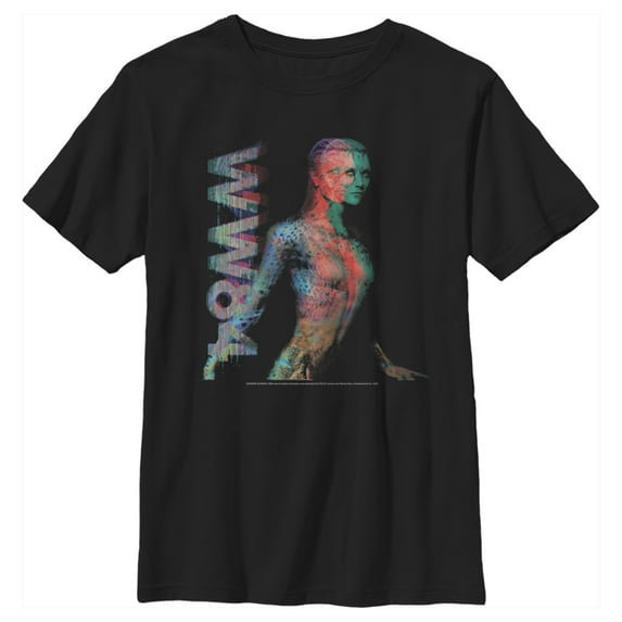 Boy's Wonder Woman 1984 Cheetah Glitch Graphic Tee Black Large