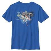 Boys Wonder Woman Power Sketches Graphic Tee Royal Blue Large