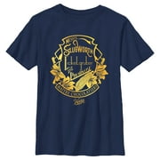 Boys Wonka Messrs. Maitre Chocolatiers Graphic Tee Navy Blue Medium