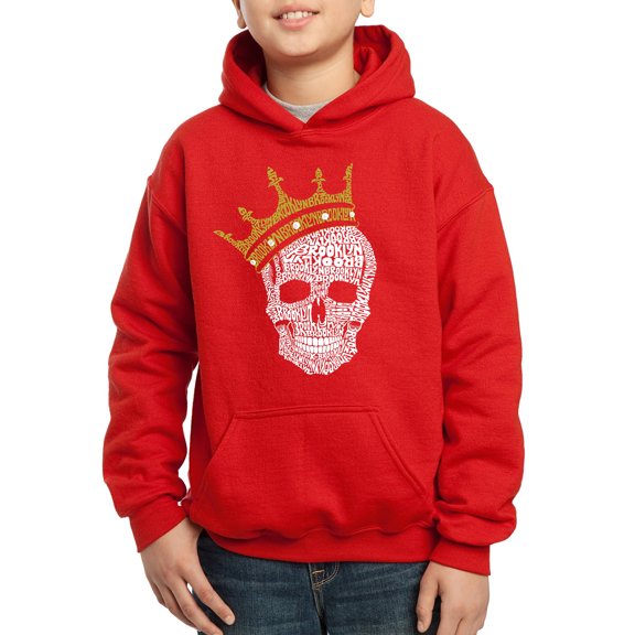Boy's Word Art Hooded Sweatshirt - Brooklyn Crown