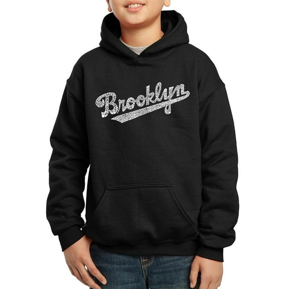 Boy's Word Art Hooded Sweatshirt - Brooklyn Neighborhoods