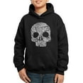 thumbnail image 1 of Boy's Word Art Hooded Sweatshirt - Flower Skull, 1 of 2