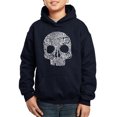thumbnail image 1 of Boy's Word Art Hooded Sweatshirt - Flower Skull, 1 of 2