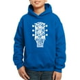 thumbnail image 1 of Boy's Word Art Hooded Sweatshirt - Guitar Head Music Genres, 1 of 2