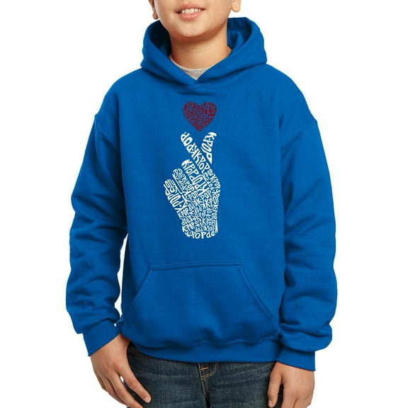 Boy's Word Art Hooded Sweatshirt - K-Pop