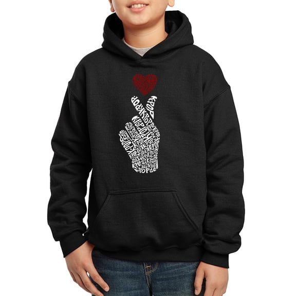 Boy's Word Art Hooded Sweatshirt - K-Pop