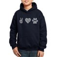 thumbnail image 1 of Boy's Word Art Hooded Sweatshirt - Peace Love Dogs, 1 of 2