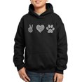 thumbnail image 1 of Boy's Word Art Hooded Sweatshirt - Peace Love Dogs, 1 of 2