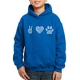thumbnail image 1 of Boy's Word Art Hooded Sweatshirt - Peace Love Dogs, 1 of 2