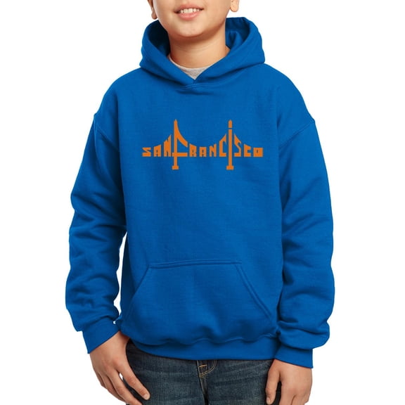 Boy's Word Art Hooded Sweatshirt - San Francisco Bridge