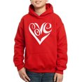 thumbnail image 1 of Boy's Word Art Hooded Sweatshirt - Script Love Heart, 1 of 2