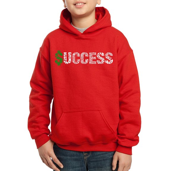 Boy's Word Art Hooded Sweatshirt - Success