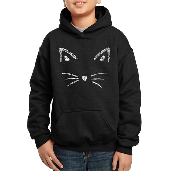 Boy's Word Art Hooded Sweatshirt - Whiskers