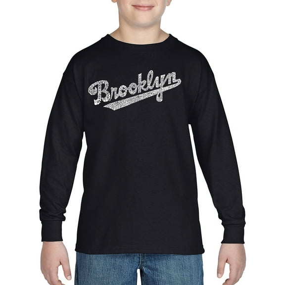 Boy's Word Art Long Sleeve - Brooklyn Neighborhoods