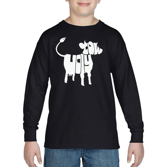 Boy's Word Art Long Sleeve - Holy Cow