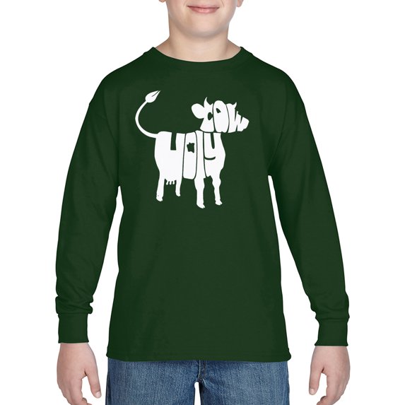 Boy's Word Art Long Sleeve - Holy Cow