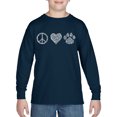 thumbnail image 1 of Boy's Word Art Long Sleeve - Peace Love Cats, 1 of 2