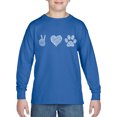 thumbnail image 1 of Boy's Word Art Long Sleeve - Peace Love Dogs, 1 of 2