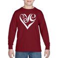 thumbnail image 1 of Boy's Word Art Long Sleeve - Script Love Heart, 1 of 2