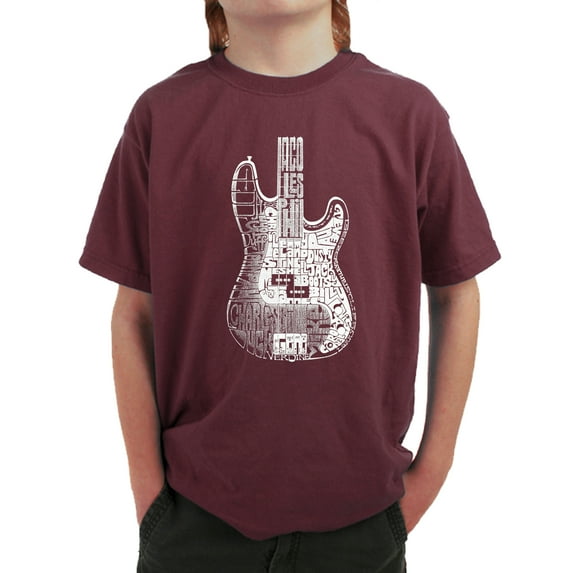 Boy's Word Art T-shirt - Bass Guitar