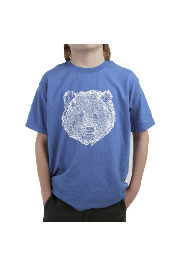 Boy's Word Art T-shirt - Bear Face