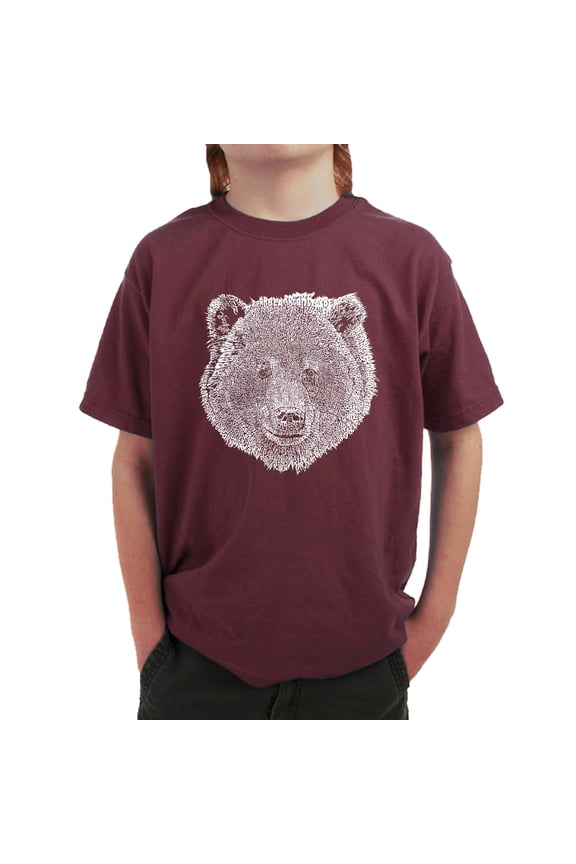 Boy's Word Art T-shirt - Bear Face