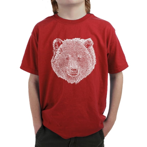 Boy's Word Art T-shirt - Bear Face