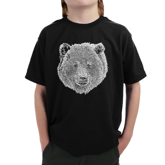 Boy's Word Art T-shirt - Bear Face