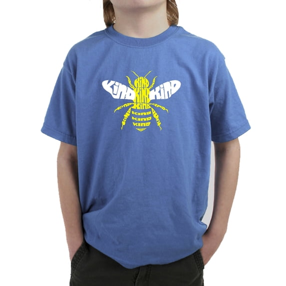 Boy's Word Art T-shirt - Bee Kind