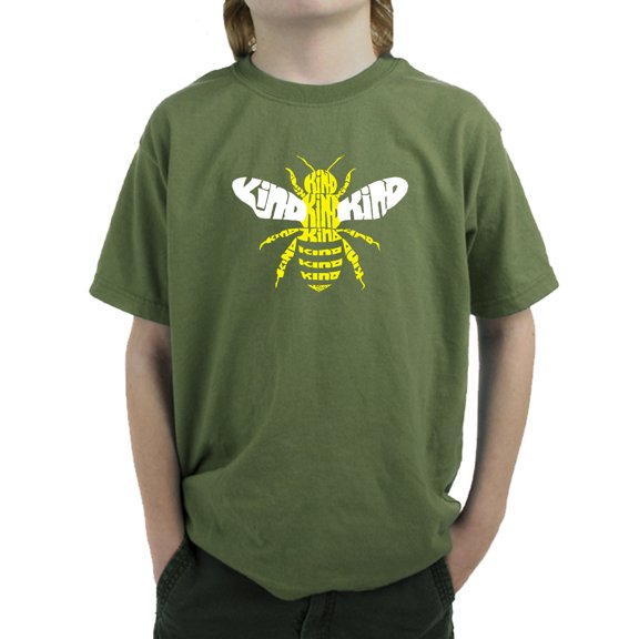 Boy's Word Art T-shirt - Bee Kind