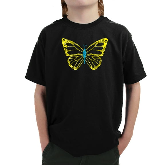 Boy's Word Art T-shirt - Butterfly