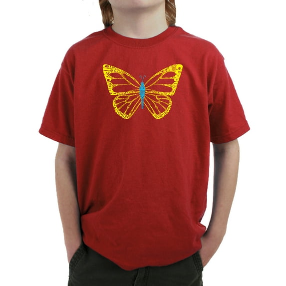 Boy's Word Art T-shirt - Butterfly