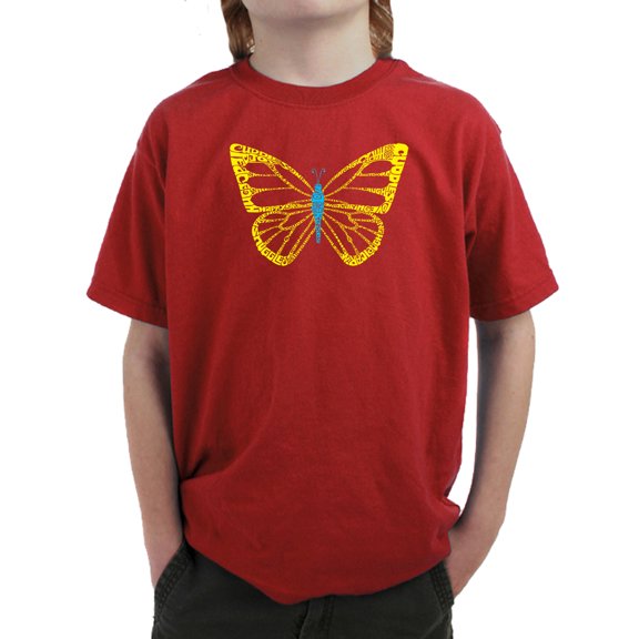 Boy's Word Art T-shirt - Butterfly
