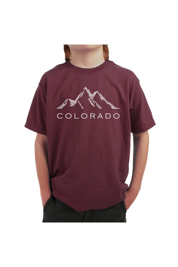 Boy's Word Art T-shirt - Colorado Ski Towns