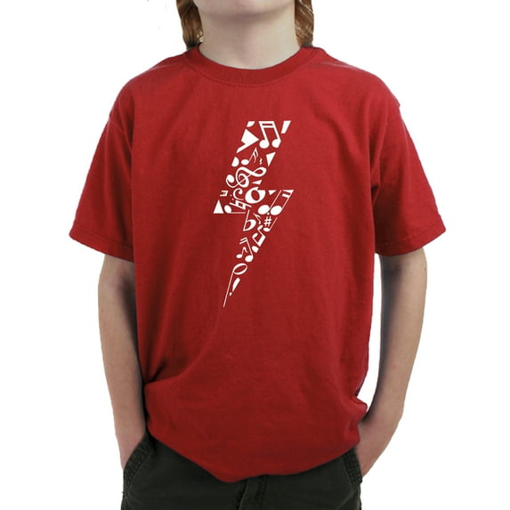 Boy's Word Art T-shirt - Lightning Bolt