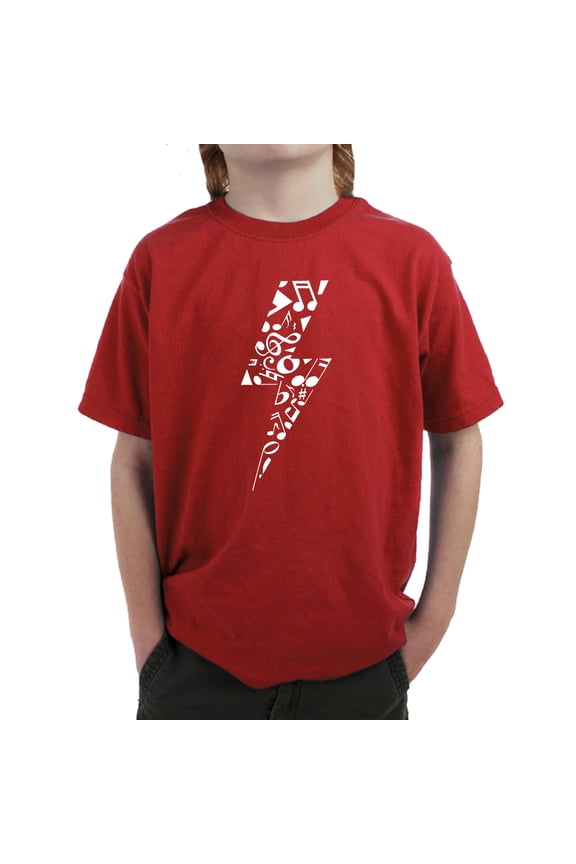 Boy's Word Art T-shirt - Lightning Bolt