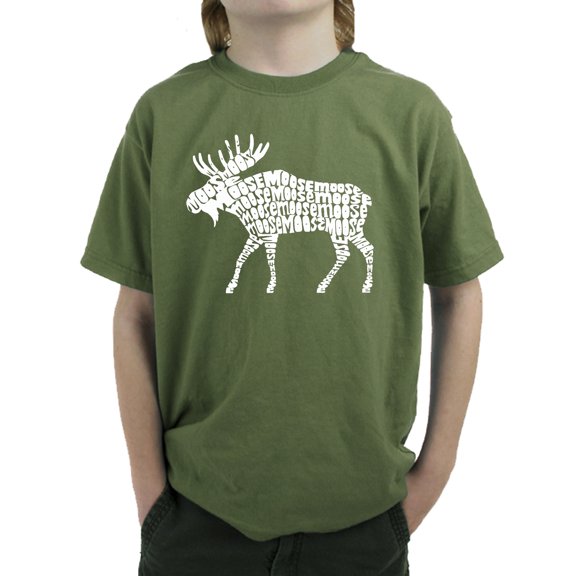 Boy's Word Art T-shirt - Moose