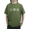 thumbnail image 1 of Boy's Word Art T-shirt - Peace Love Cats, 1 of 2