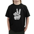 thumbnail image 1 of Boy's Word Art T-shirt - Peace Out, 1 of 2